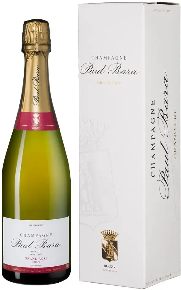 Шампанское Paul Bara Brut Grand Rose Grand Cru Champagne AOC 2019 gift box 0.75 л