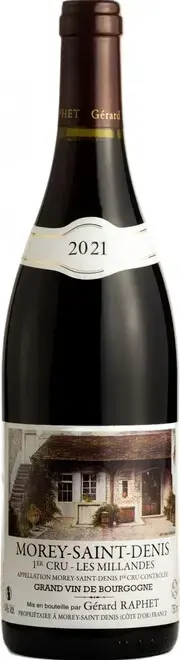  Gerard Raphet, Morey-Saint-Denis 1-er Cru Les Millandes AOC, 2021 0.75 л