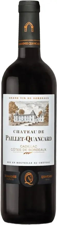 Вино Chateau de Paillet-Quancard Cadillac-Cotes de Bordeaux AOC, 2018, 0.75 л