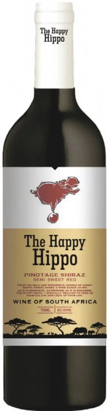 Вино The Happy Hippo Pinotage-Shiraz, 2021, 0.75 л