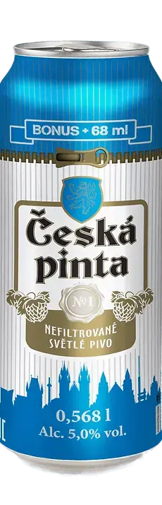 Пиво Ceska pinta unfiltered pale beer, in can, 0.5 л