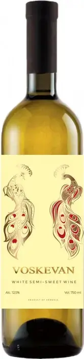 Вино Voskevan White Semi-Sweet, 2019, 0.75 л