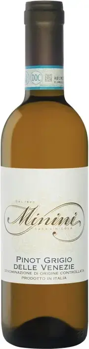 Вино Minini, Pinot Grigio delle Venezie DOC, 2021, 0.375 л