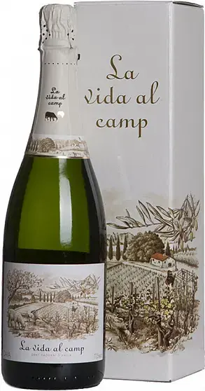 Игристое вино вино La Vida al Camp Cava Brut, gift box, 2019, 0.75 л
