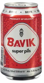 Пиво Bavik Super Pils, in can, 0.33 л