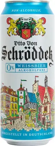 Пиво Otto Von Schrodder Weissbier Alkoholfrei, in can, 0.5 л