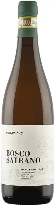 Вино Villa Raiano, Bosco Satrano  Fiano di Avellino DOCG, 2019, 0.75 л