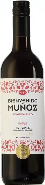 Вино Bienvenido Munoz Tempranillo, La Mancha DO, 2022, 0.75 л