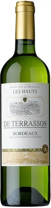 Вино Les Hauts de Terrasson Blanc Sec Bordeaux AOC, 2022, 0.75 л