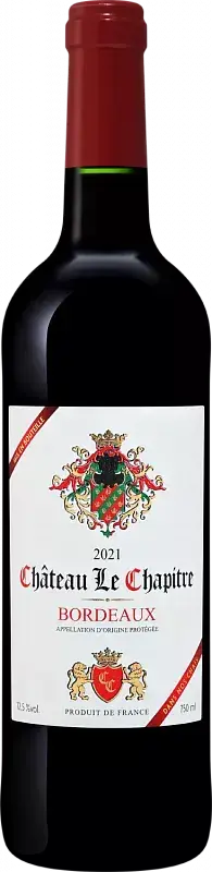 Вино Chateau Le Chapitre Bordeaux AOC 2021 0.75 л