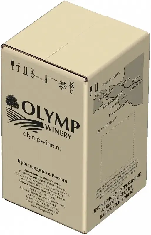 Вино Олимп Лоза любви Шардоне, баг-ин-бокс, 10 л