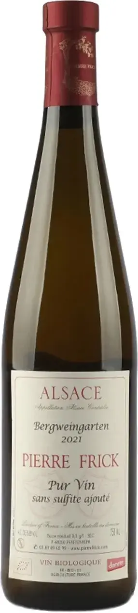 Вино Pierre Frick Bergweingarten Alsace AOC, 2021, Pur Vin Sans Sulfite Ajoute, 0.75 л