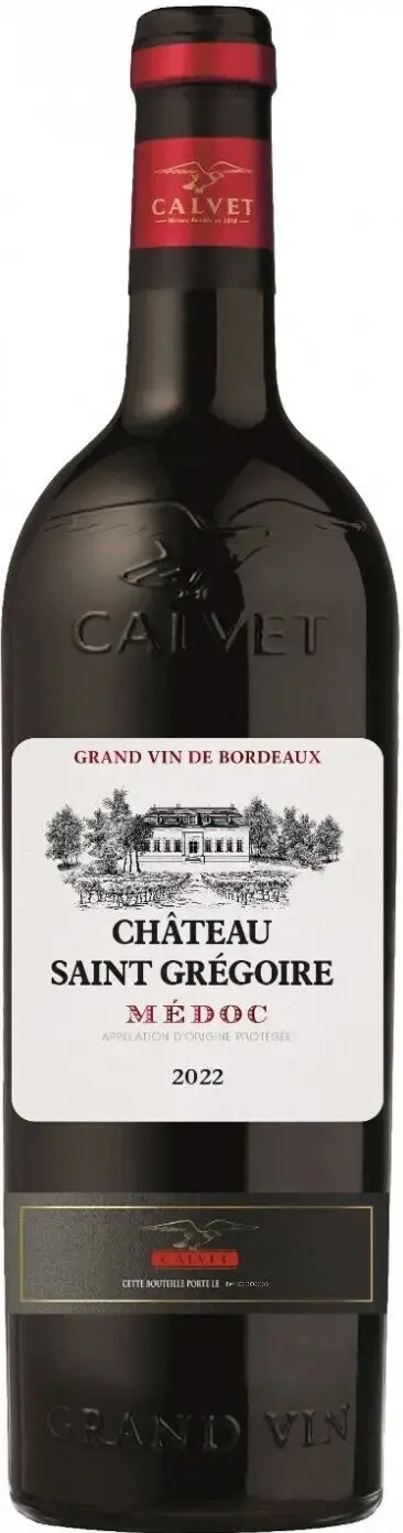 Вино Calvet Chateau Saint Gregoire Medoc AOP, 2022, 0.75 л