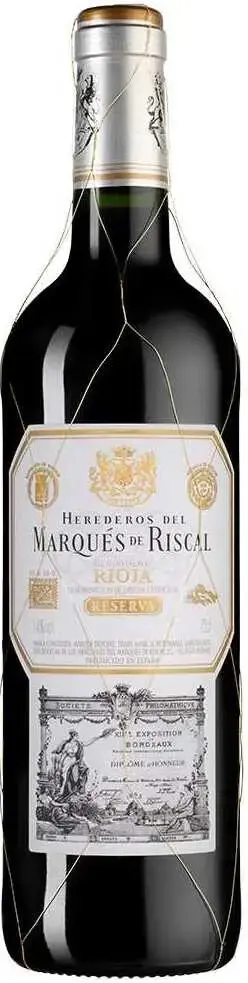 Вино Herederos del Marques de Riscal Reserva Rioja DOC, 2019, 0.75 л