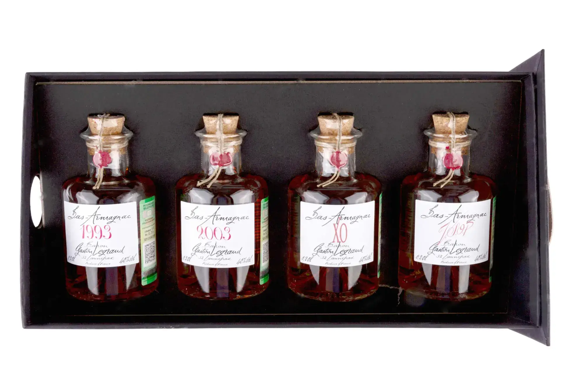 Арманьяк Baron G. Legrand Bas Armagnac 1993, gift set, wooden box, 0.2 л