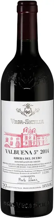 Вино Ribera del Duero DO Valbuena 5, 2014, 0.75 л
