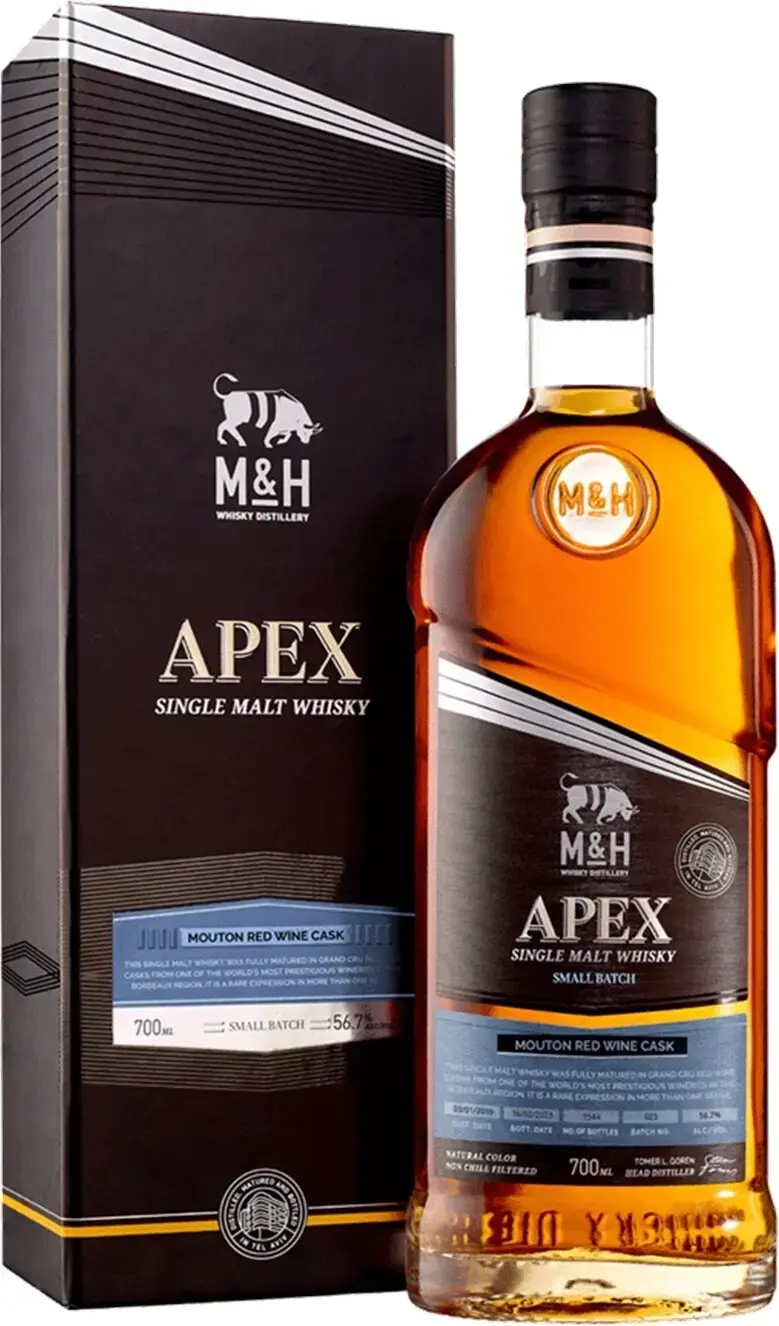 Виски M&H Apex Mouton Red Wine Cask, gift box, 0.7 л