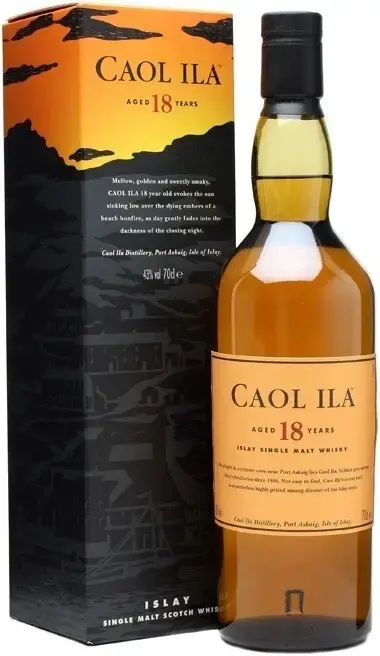 Виски Caol Ila malt 18 years old with box, 0.7 л