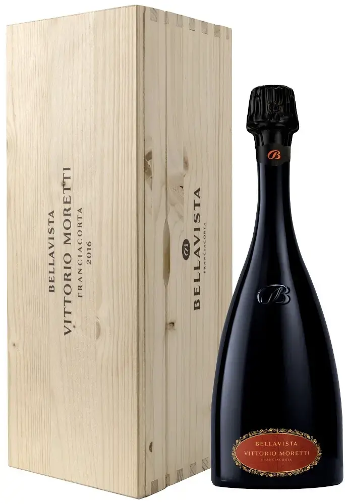Игристое вино Bellavista Vittorio Moretti Riserva Franciacorta DOCG, wooden box, 2016, 0.75 л