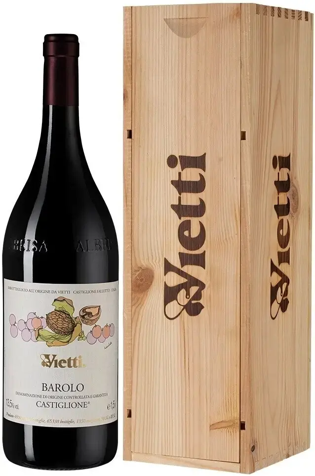 Вино Vietti Barolo Castiglione DOCG, wooden box, 2019, 1.5 л