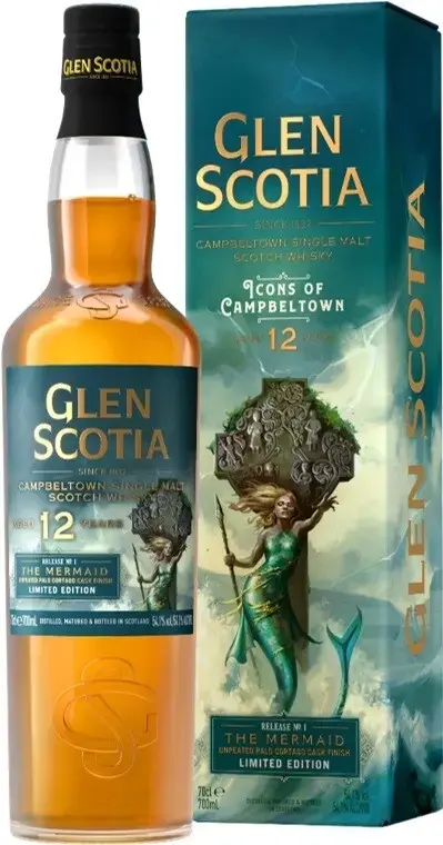 Виски Glen Scotia Release №1 The Mermaid Palo Cortado Cask Finish 12 Years Old, gift box, 0.7 л