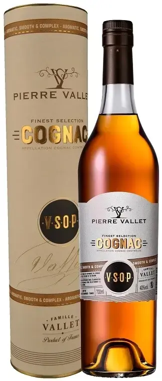 Коньяк Pierre Vallet VSOP, in tube, 0.7 л