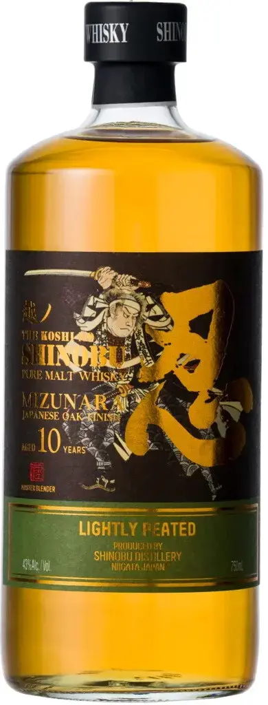 Виски Shinobu Lightly Peated Pure Malt 10 Years Old, Mizunara Japanese Oak Finish, 0.7 л