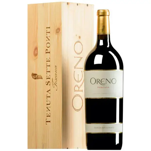 Вино Sette Ponti Oreno Toscana IGT wooden box 2021 1.5 л