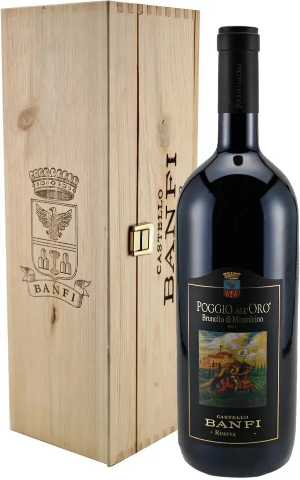 Вино Banfi Poggio All'Oro Brunello di Montalcino Riserva DOCG, wooden box, 2016, 1.5 л