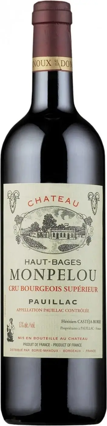 Вино Chateau Haut-Bages Monpelou Pauillac AOC, 2017, 1.5 л