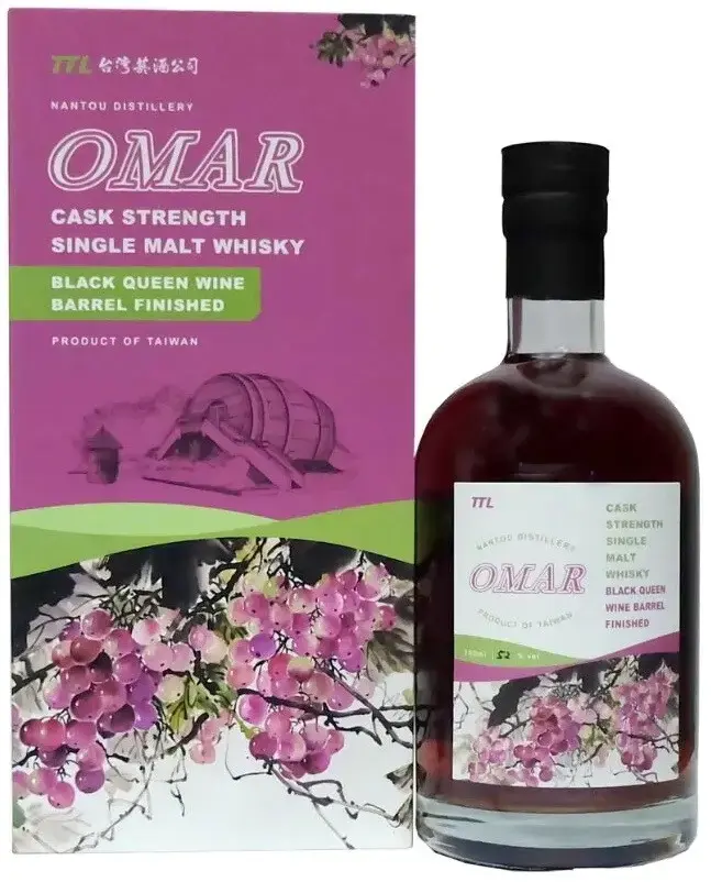 Виски Omar Cask Strength Single Malt Black Queen Wine Barrel Finished, gift box, 0.7 л