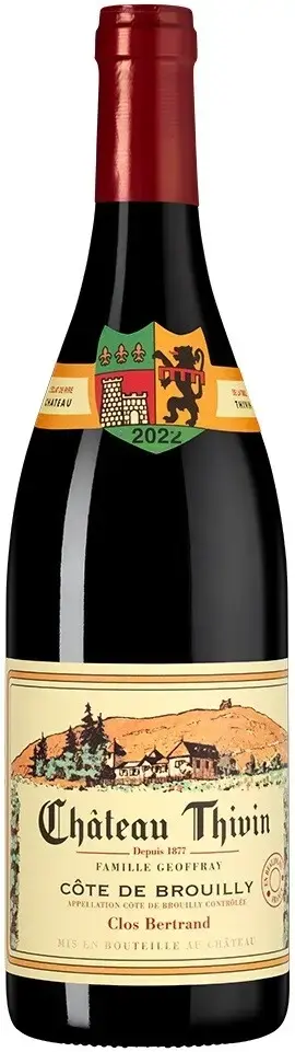 Вино Chateau Thivin Clos Bertrand Cote De Brouilly AOC, 2022, 0.75 л 