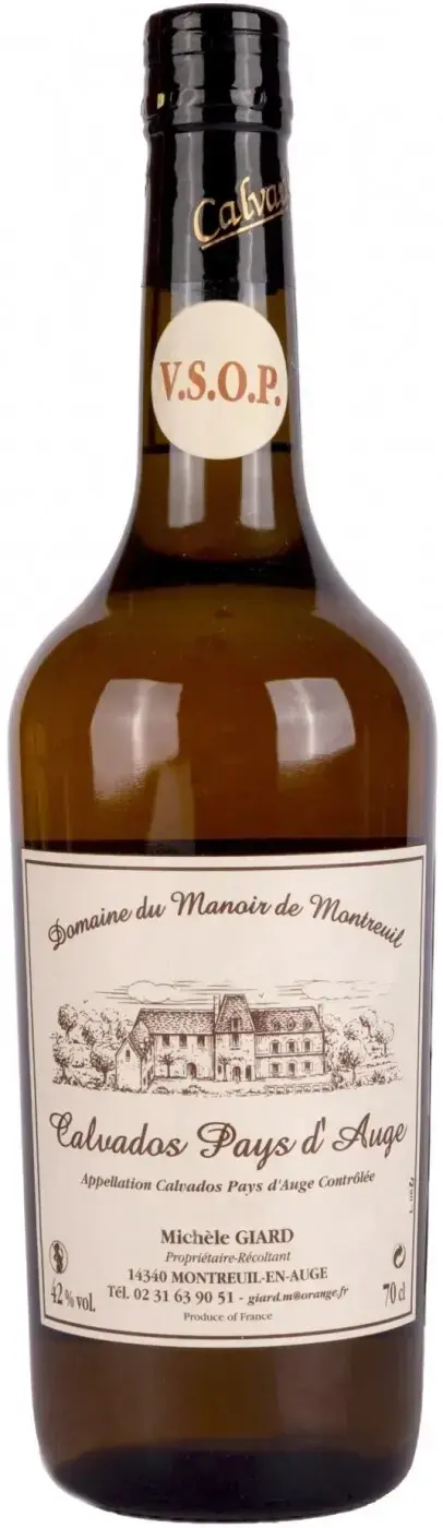 Кальвадос Domaine du Manoir de Montreuil Calvados Pays d'Auge VSOP AOC, 0.7 л