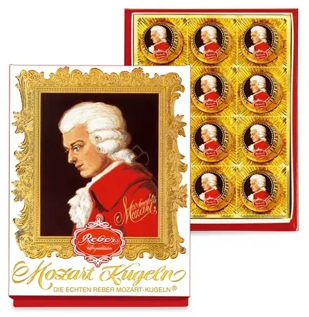  Набор конфет Reber Mozart с горьким шоколадом, 240 г