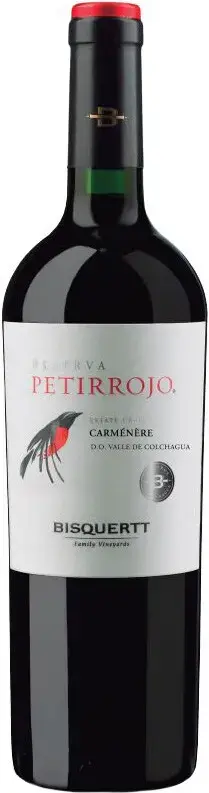 Вино Bisquertt Petirrojo Reserva Carmenere Colchagua Valley DO 2022 0.75 л