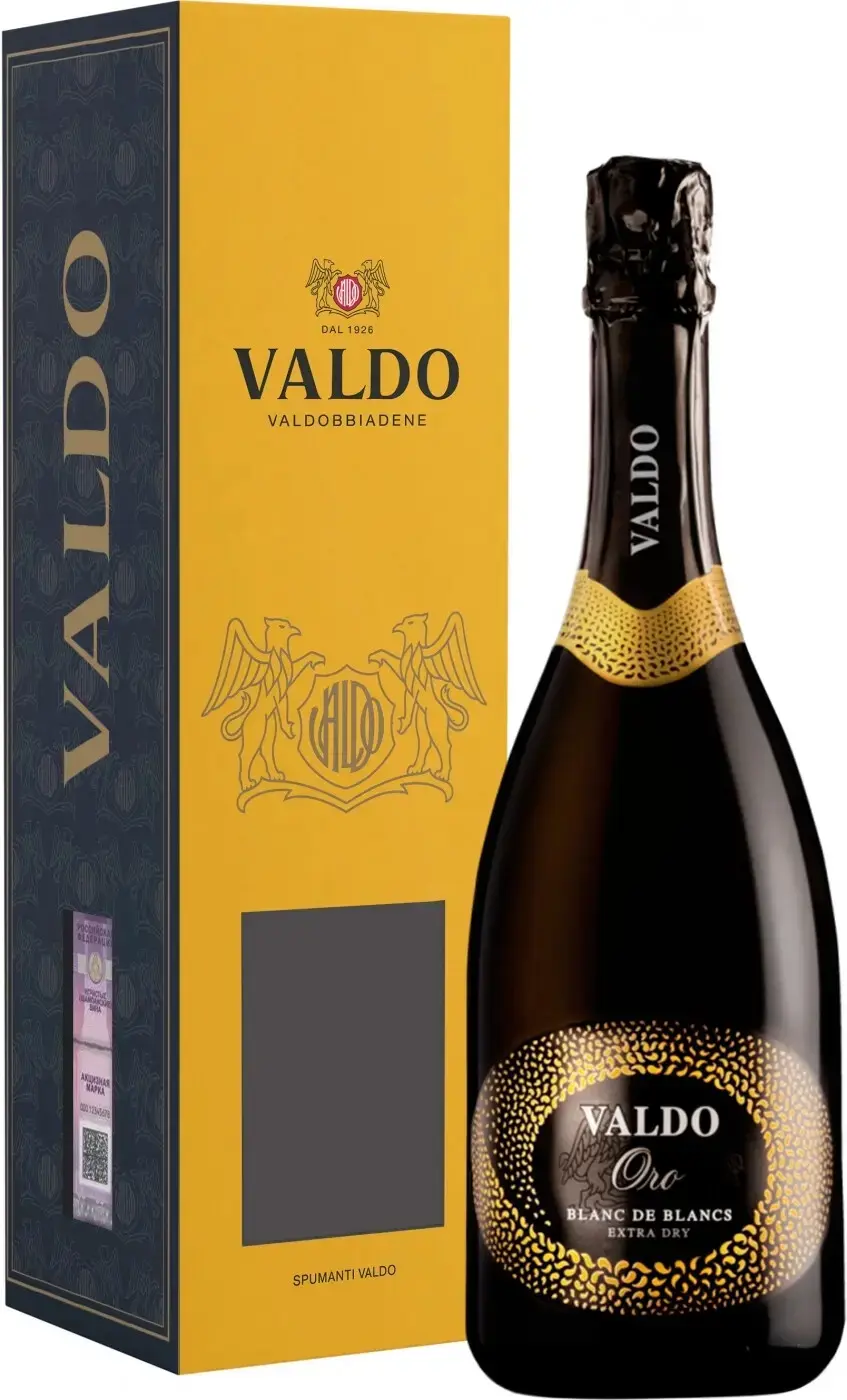  Valdo Oro Blanc De Blancs Extra Dry, gift box, 2021, 0.75 л