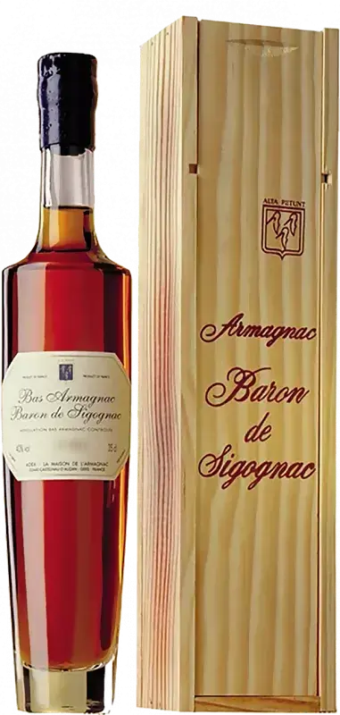 Арманьяк Baron de Sigognac, 1963, wooden box, 0.35 л