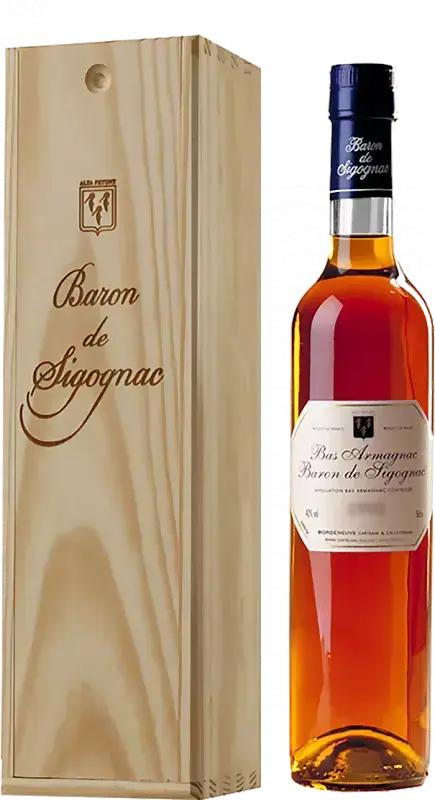 Арманьяк Baron de Sigognac, 1998, wooden box, 0.5 л