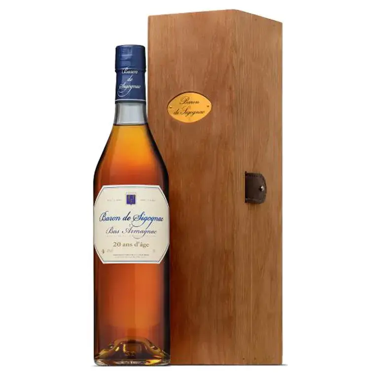 Арманьяк Baron de Sigognac 20 ans d'age, wooden box, 0.7 л