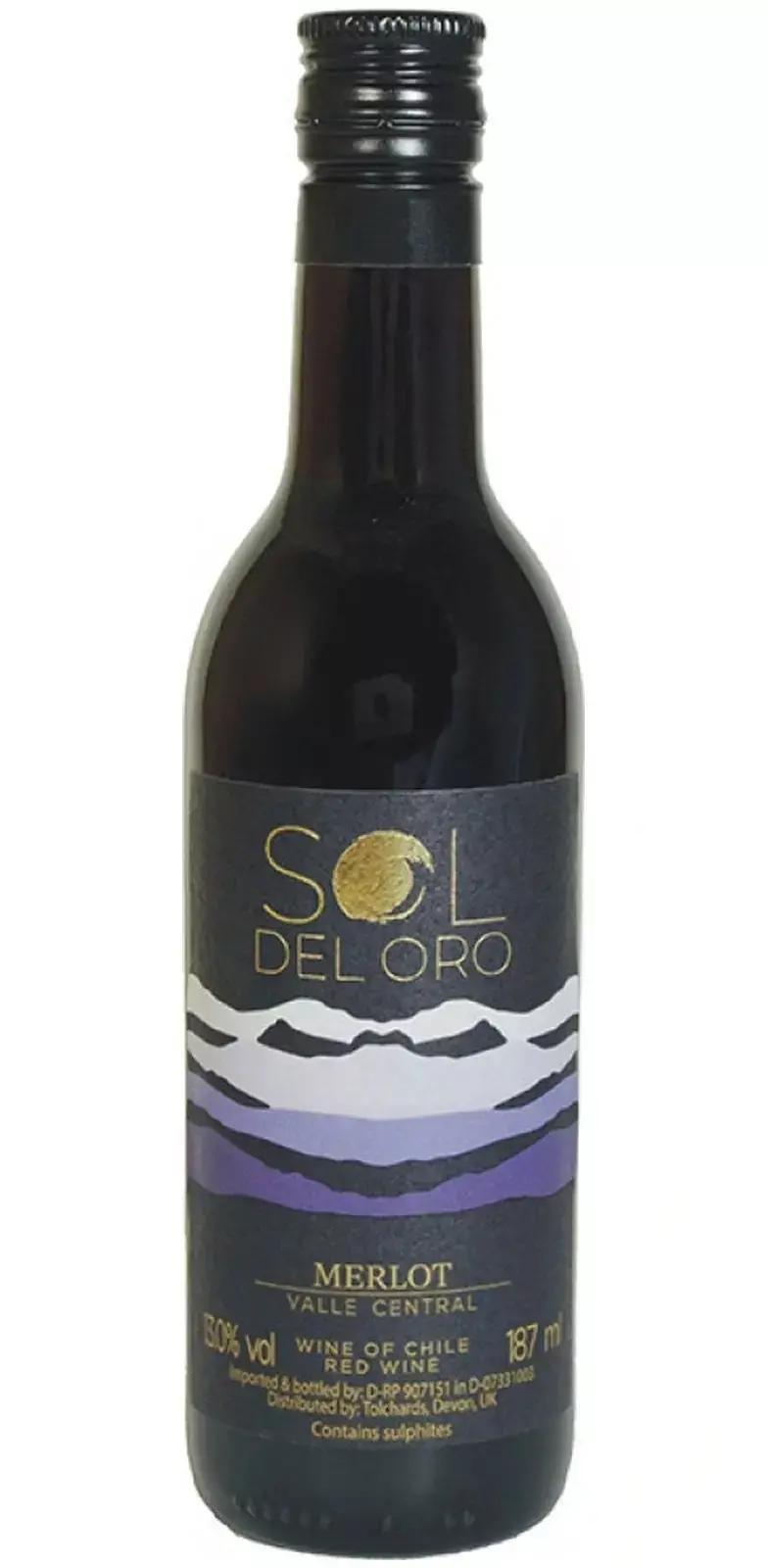 Вино Sol del Oro Merlot Valle Central, 0.187 л