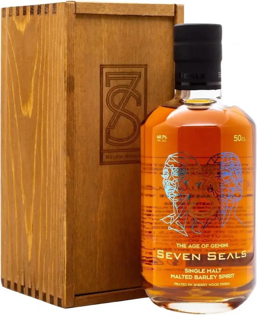 Виски Seven Seals Zodiac The Age of Gemini Single Malt, wooden box, 0.5 л
