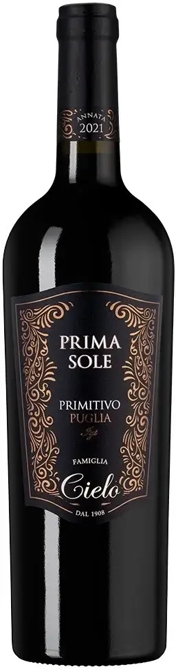 Вино Cielo e Terra Primasole Primitivo Puglia IGT, 2022, 0.75 л
