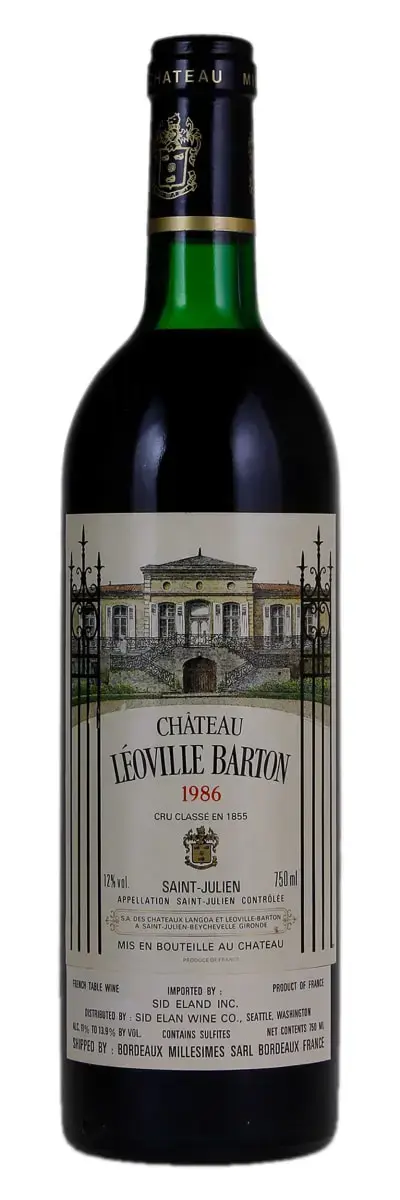 Вино Chateau Leoville Barton Saint-Julien AOC, 1986, 0.75 л