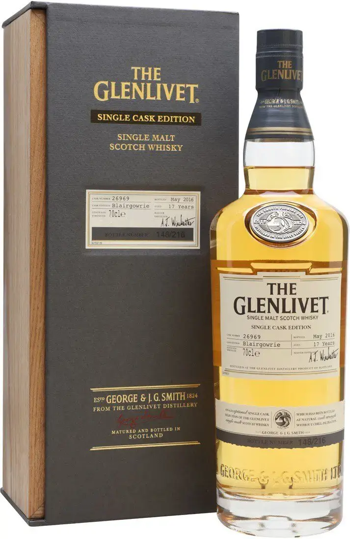 Виски Glenlivet Single Cask Edition American Oak Barrel 17 Year Old, gift box, 0.7 л