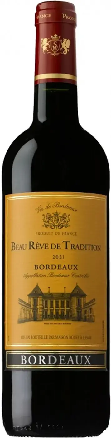 Вино Beau Reve de Tradition Rouge Sec Bordeaux АОC, 2021, 0.75 л