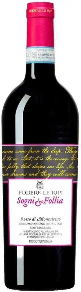 Вино Podere Le Ripi Sogni e Follia Rosso di Montalcino DOC, 2016, 0.75 л