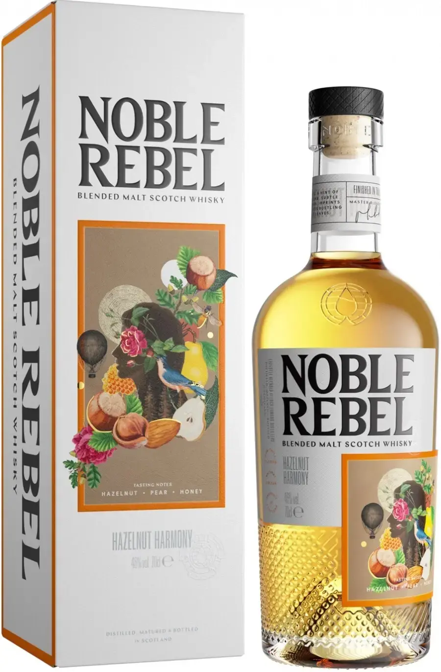 Виски Noble Rebel Hazelnut Harmony Blended Malt, gift box, 0.7 л