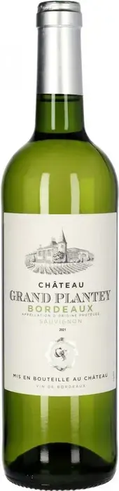 Вино Chateau Grand Plantey Bordeaux AOP Blanc, 2021, 0.75 л