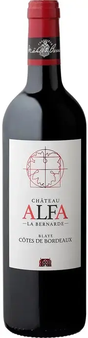 Вино Chateau Alfa la Bernarde Blaye Cotes de Bordeaux AOC, 2018, 0.75 л