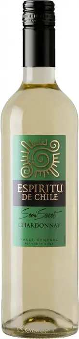 Вино Espiritu de Chile Chardonnay Semi Sweet Valle Central DO, 0.75 л